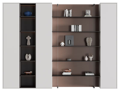 现代半开放式装饰柜