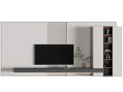 现代装饰柜电视背景墙