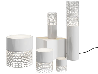 现代金属镂空灯罩落地灯 台灯