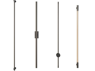 现代钢带管状壁灯