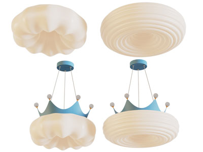 侘寂风米色吸顶灯 吊灯