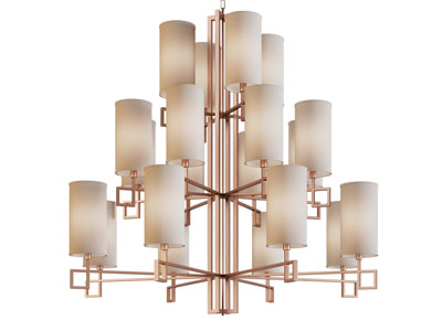 新中式柱形灯罩吊灯