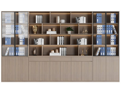 现代实木书柜 装饰柜