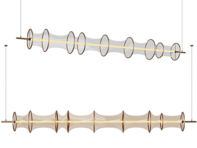 新中式竹节造的吊灯