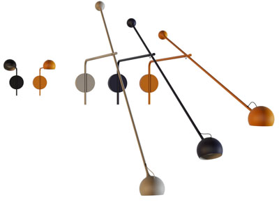 现代可转向金属壁灯