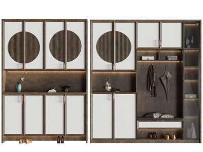 新中式实木鞋柜