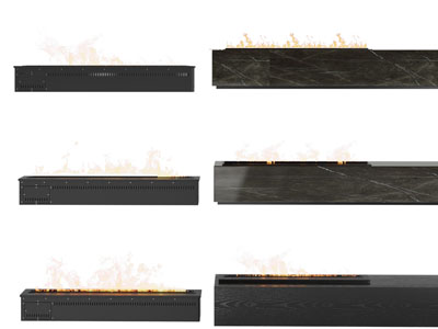 现代黑色大理石壁炉火炉