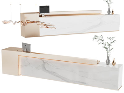 现代轻奢前台接待台