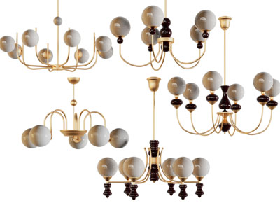 现代轻奢球灯罩吊灯