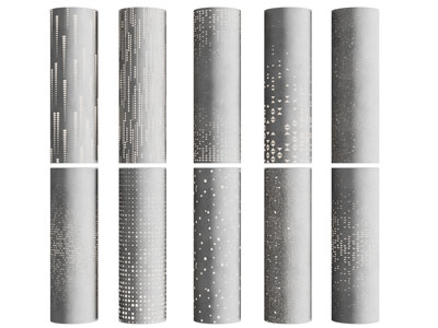 现代铝单板 穿孔板发光柱 透光柱3d模型 现代铝单板 穿孔板发光柱 透光柱