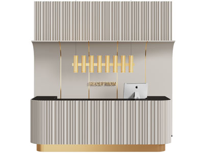 现代轻奢前台接待台