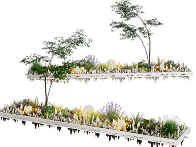 现代花坛花草树木景观园艺小品