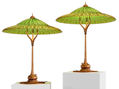 美式复古铜制灯柱台灯