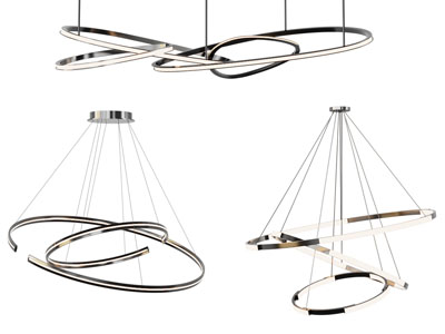 现代套叠环状吊灯