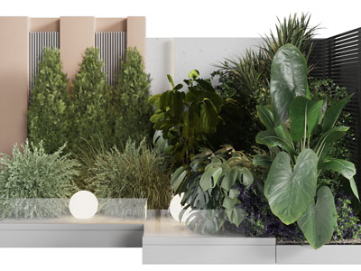 现代花坛绿植景观园艺小品