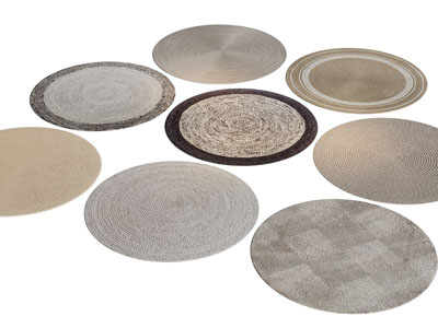 侘寂风圆形地毯3d模型 侘寂风圆形地毯