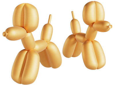 现代气球小狗玩具摆件