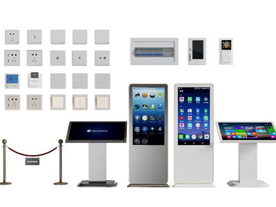 现代查询一体机、插座、配电箱、开关面板