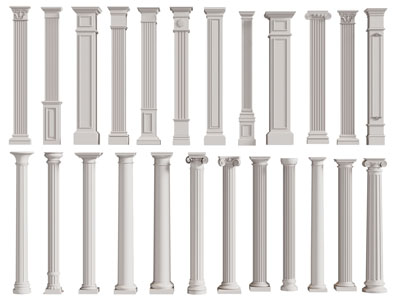 现代方形罗马柱子3d模型 现代方形罗马柱子