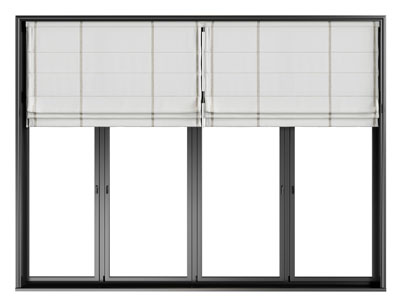 现代布艺卷帘、拉帘