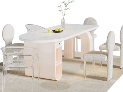 侘寂风餐桌椅组合