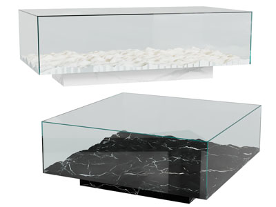 现代玻璃茶几3d模型 现代玻璃茶几