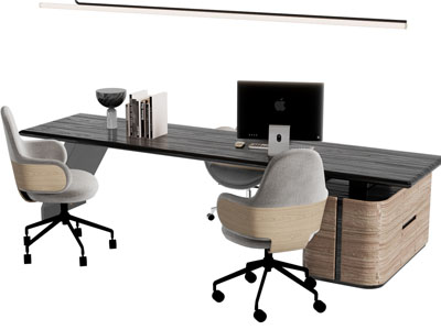 现代老板台、老板桌椅组合