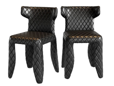 现代菱形纹理的休闲椅子、餐椅