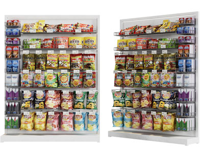 现代便利店超市零食货架3d模型 现代便利店超市零食货架