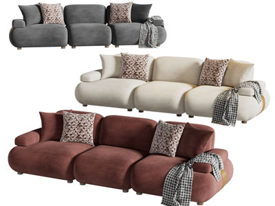 现代拼接多人沙发