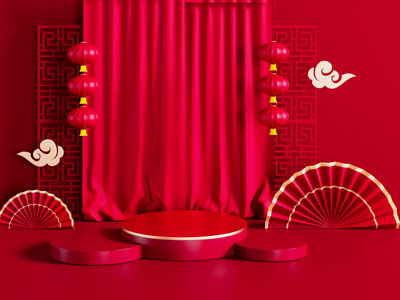 新中式节日美陈 演绎舞台