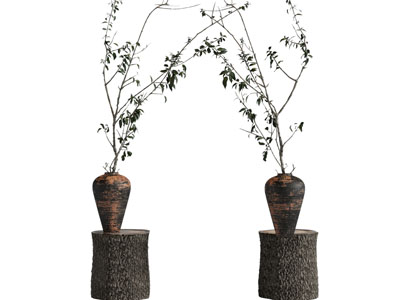 侘寂风花瓶花卉摆件