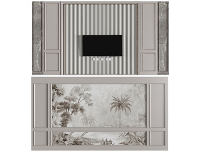 现代电视背景墙