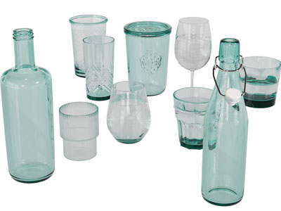 现代酒瓶酒杯、茶具杯子