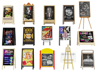 现代广告牌、餐厅菜单展示黑板3d模型 现代广告牌、餐厅菜单展示黑板