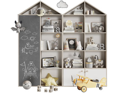 北欧实木儿童收纳装饰柜 书柜