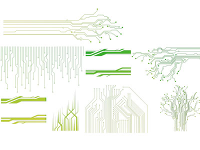 现代芯片 线路图 电路图 科技元素墙饰