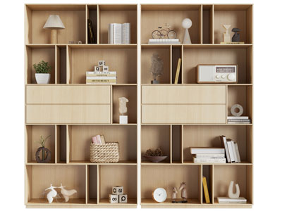 日式实木装饰柜 书柜