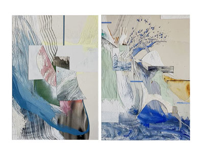 现代抽象油画、装饰挂画3d模型 现代抽象油画、装饰挂画