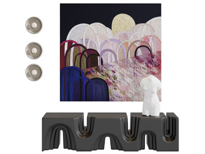 现代装饰挂画、抽象画、肌理画3d模型 现代装饰挂画、抽象画、肌理画