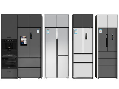 现代冰箱柜、高柜3d模型 现代冰箱柜、高柜