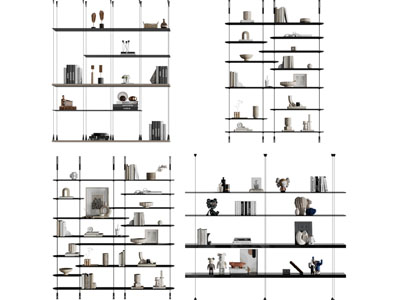 现代开放式装饰架
