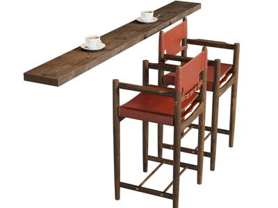 现代复古吧台吧椅