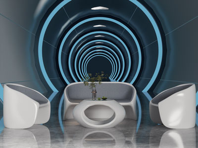 现代科技感休闲卡座组合、沙发茶几组合