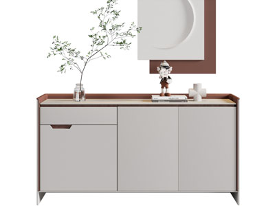 现代玄关柜 边柜 摆件组合