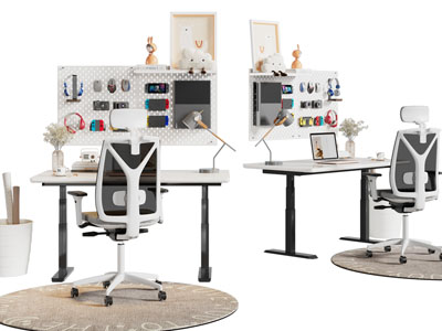现代电脑书桌椅组合