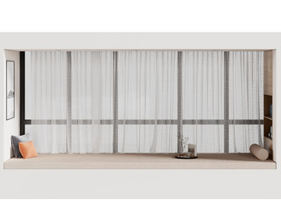 现代飘窗 窗帘窗纱