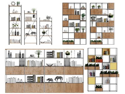 现代装饰柜、书柜