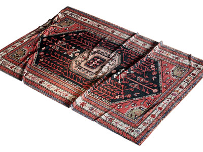 现代民族图案长方形褶皱地毯3d模型 现代民族图案长方形褶皱地毯