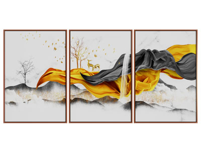 新中式装饰挂画3d模型 新中式装饰挂画